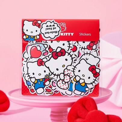 HELLO KITTY AND FRIENDS | SHEIN Pachet de stickere drăguțe cu desene animate, stickere decorative, pachet de decaluri potrivite pentru husa de telefon mobil, artă pentru laptop, album de lucru DIY, jurnal Bullet Journal, album de scrapbooking pentru planificare