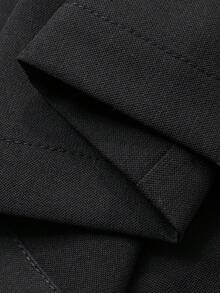 FRIFUL 女士轻薄透明直筒连衣裙，圆领长袖，袖口呈喇叭形，宽松休闲百搭，适合春夏穿着 - 黑色 - 查看 8