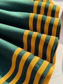 Comfortcana Plus Size Striped Elastic Waist Straight Loose Casual Pants Green Track Pants Women's Track Pants - Green - View 5