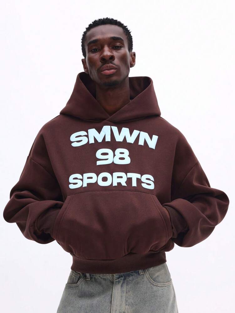 Oversized Hoodie With Print And Pocket