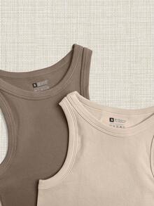 Easithlete Contrast Mesh Raglan Sleeve Crop Sports Long Sleeve Tee Gym Topworkout Tank Top - Multicolor - View 4