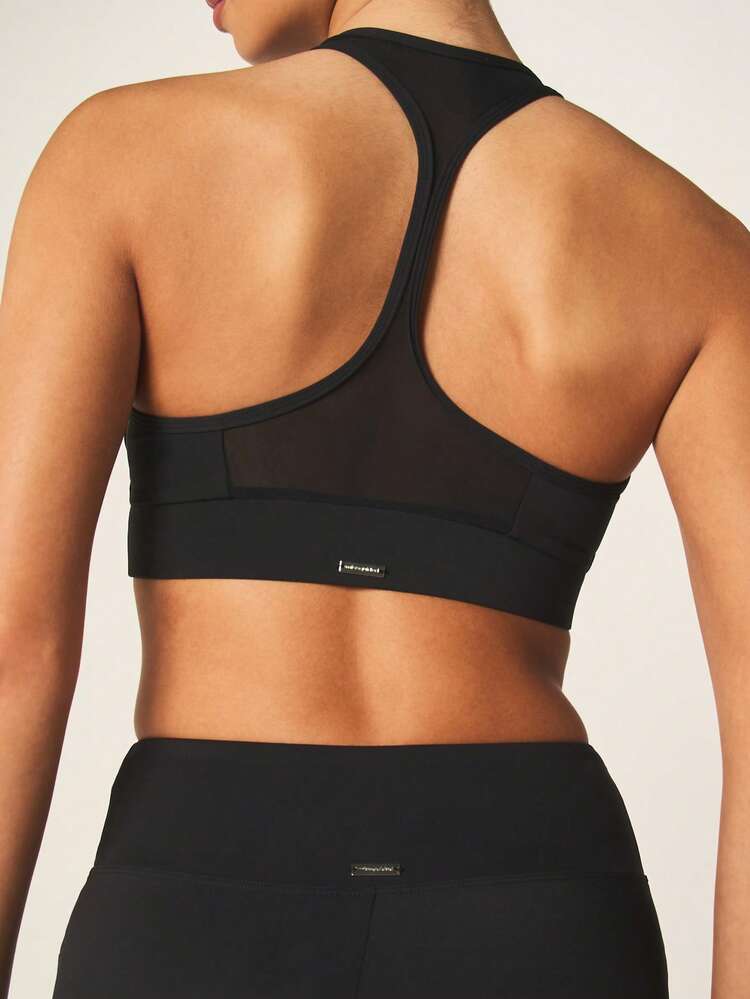 Missguided x Playboy 로고 스포츠 브라 및 메시 패널 인서트가 있는 하이 웨이스트 레깅스 세트 요가 피트니스 러닝 트레이닝용