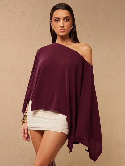 Silquee 女士休闲纯色不对称领口及下摆宽松衬衫，适合春、夏、秋季穿着。