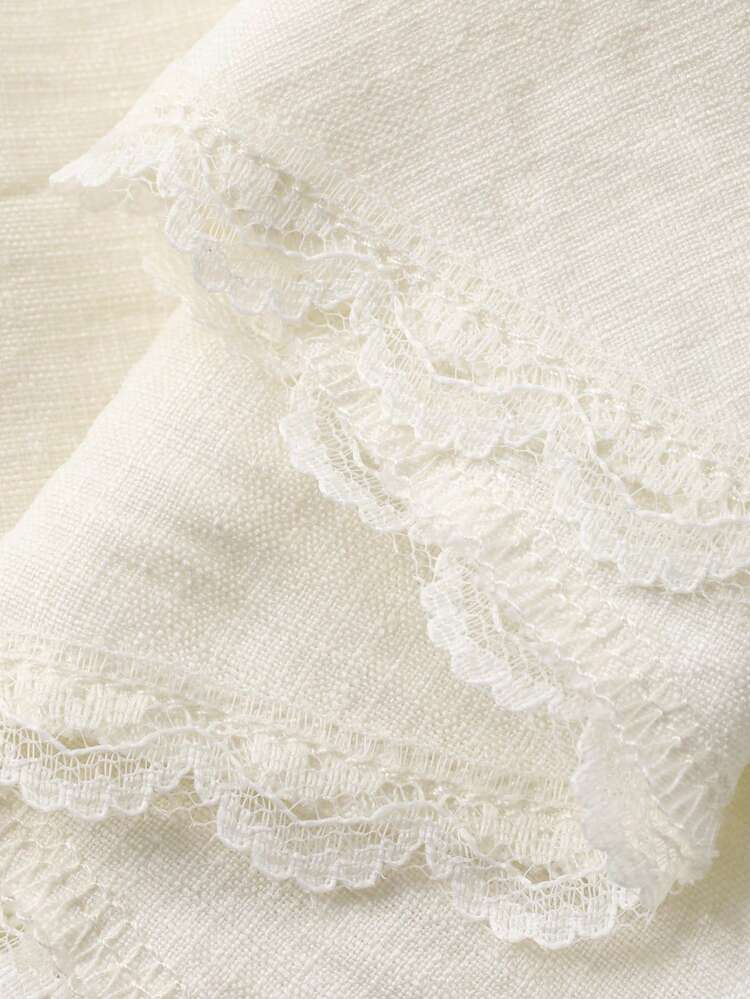 Women's Lace Patchwork A-Line Elastic Waist Skirt, Girly Style, Spring/Summer