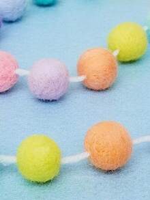 Vòng hoa trang trí hình quả cầu bông màu macaron cao 1,96 mét với 24 quả cầu bông và dây treo màu pastel dài 5 mét, thích hợp dùng làm phông nền cổng cưới, trang trí tường, tiệc sinh nhật, Giáng sinh, Lễ Phục sinh và các dịp lễ gia đình. - Nhiều màu - Xem 1