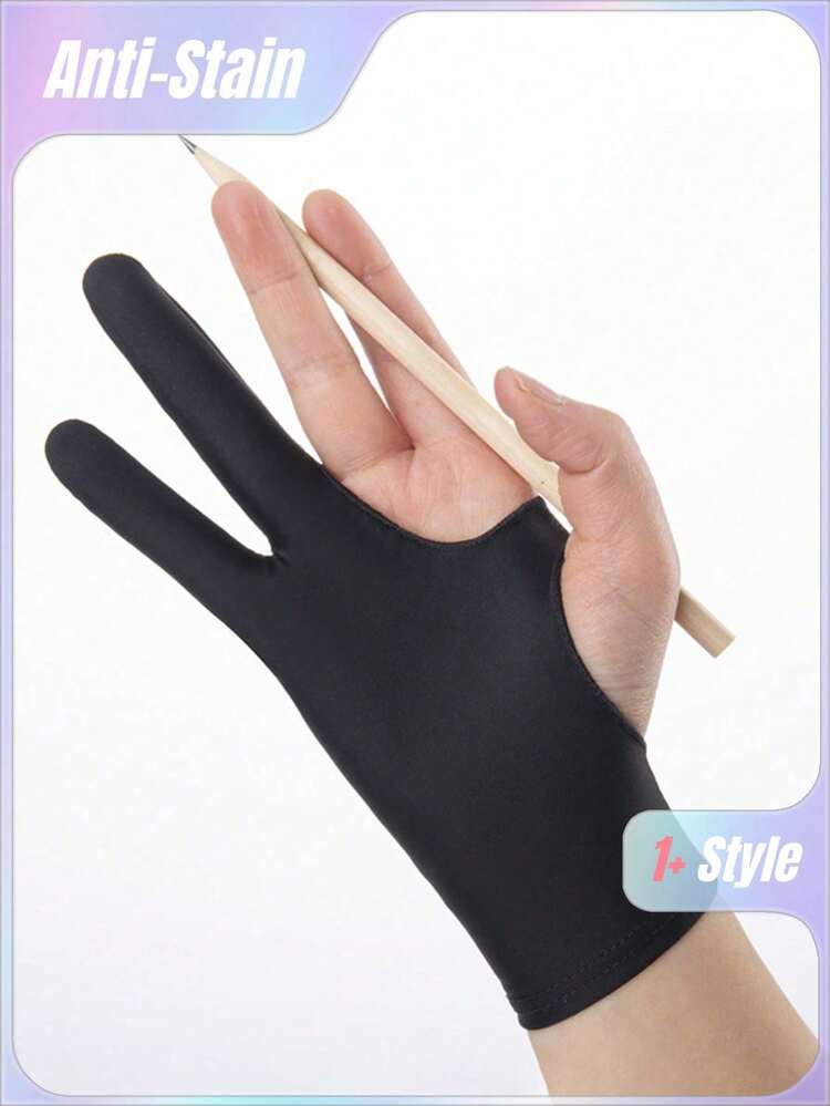 قفاز مضاد للبقع ، يمنع الاحتكاك والعرق والأوساخ ، مناسب للرجال والنساء ، يستخدم للرسم والتلوين بداية العام الدراسي - الأسود - مشاهدة 1
