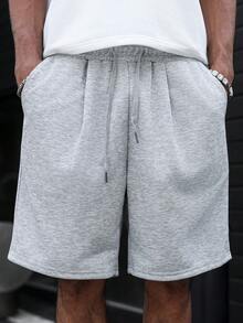 PAVTROS 年轻休闲褶裥贴袋灰色男士短裤 - 灰色 - 查看 6