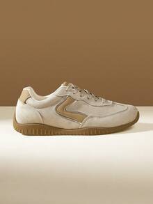 CUCCOO EASI Women's Flat-Bottomed Comfortable Casual Sneakers - Khaki - View 1