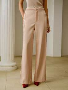 ZEYLAH WOMEN'S PINTUCK TAILORED SUIT PANTS - Pink - View 4