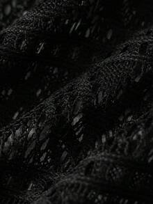 PAVTROS 男士镂空衬衫 - 黑色 - 查看 7