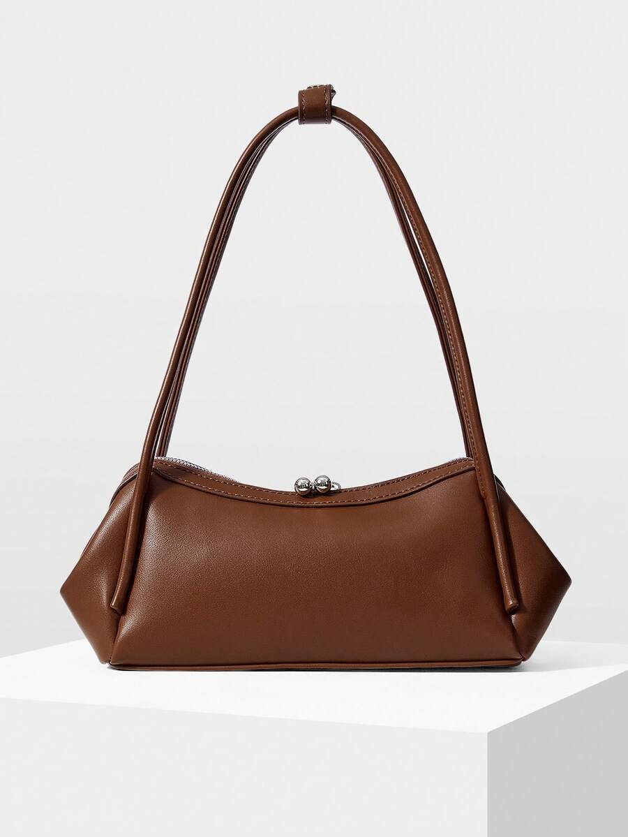 MOTF WOMEN'S SHOULDER BAG, EXQUISITE BROWN BAG, SIMPLE DAILY VERSATILITY - Brown coffee - View 1
