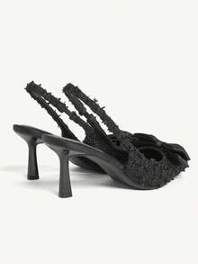 CUCCOO CHICEST Women's Fashionable & Elegant Commuter Pumps With Bow Decor Valentine's Day Elegant Shoes - Black - View 9
