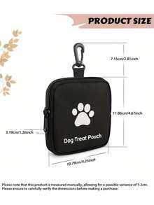 PETSIN 1PC Dog Paw Printed Dog Food Bag With Zipper Closure - Portable Pet Snack Bag For Outdoor Dog Training Snacks Pack - Multicolor - View 5