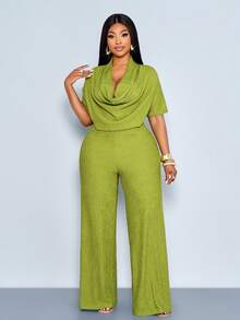 SOLERSUN Bộ jumpsuit cổ cao dệt kim màu trơn, chất liệu co giãn, dáng suông, cỡ lớn, dành cho mùa xuân/hè, có phần eo thắt và tôn dáng. Thích hợp cho mặc thường ngày, đi làm, ăn uống, du lịch, nghỉ mát biển, mùa tựu trường, đồng phục giáo viên, hẹn hò, ngày Valentine, tiệc cocktail, tiệc tốt nghiệp, lễ hội âm nhạc đêm giao thừa, lễ hội hóa trang, mùa cưới và trang phục dự tiệc. Trang phục nữ gợi cảm, thanh lịch, đơn giản và thời trang. - màu xanh lá - Xem 4