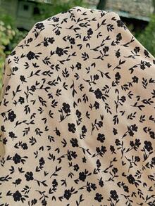 SHEIN Maternity Summer Ditsy Floral Loose Wide-Leg Pants - Khaki - View 7