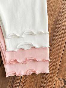 SHEIN LMoss Kids 4件套 女童纯色修身休闲打底裤 - 彩色 - 查看 4