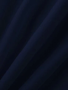 GlowEve CURVE 大码女式拼接优雅西装外套 + 直筒通勤裤 - 藏蓝色 - 查看 4