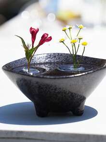 Madebyblanc 10Pcs Wabi-Sabi Style Floating Flower Vase | Large/Small Size Hydroponic Flower Arrangement Vessel | Floating Water Planter For Rose Carnation Daisy Home Living Room Decor - 10Pcs - View 3