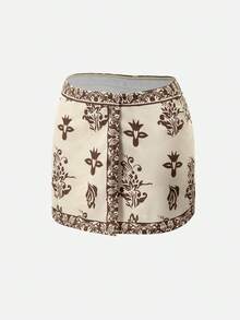 Swim Oasis 女士夏季沙滩印花休闲比基尼泳装套装（含裙子） - 彩色 - 查看 7