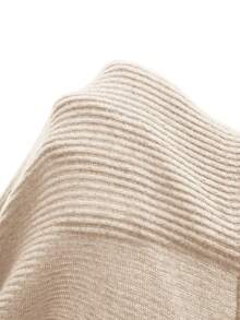 MaterniChic 孕妇金属贝壳装饰背心和可调节腰围修身裙两件套 - 杏色 - 查看 8