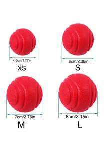 PETSIN Đồ dùng cho thú cưng - Bóng đàn hồi TPR đặc - Đồ chơi cho chó - Đồ chơi chống cắn và giảm đau khi mọc răng - Bóng đồ chơi cho chó cưng - Đồ chơi giải trí cho chó - Bóng huấn luyện - Đỏ - Xem 8