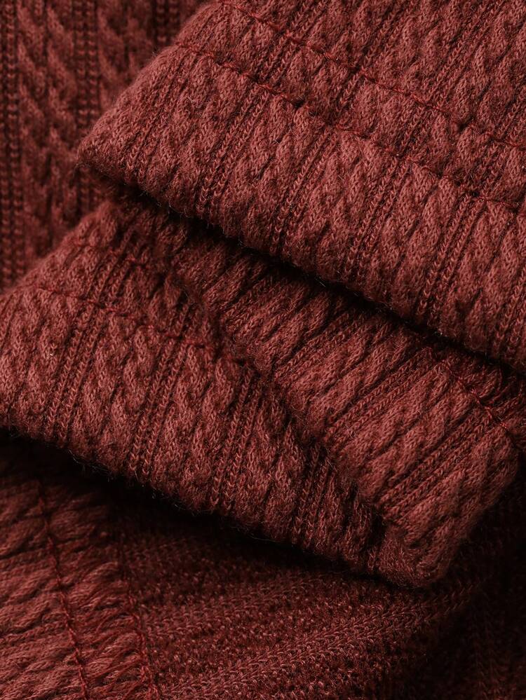 Women's Solid Color V-Neck Casual Front Button Textured T-Shirt