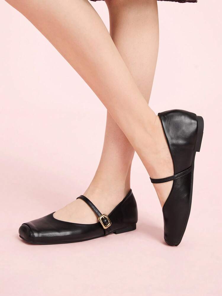 CUCCOO DOLLMOD Women's Casual Buckle Design Versatile Flat Loafers For Daily Commute Valentine's Day