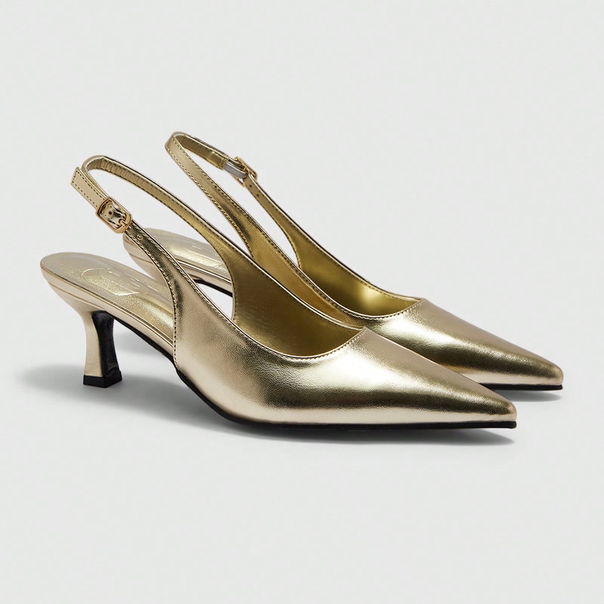 Zapatos de mujer de tacón alto con punta afilada y correa trasera, zapatos de primavera