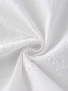 GlowEve CURVE Áo blazer nữ cỡ lớn, kiểu dáng thanh lịch, thường ngày, chất liệu jacquard, không tay, màu trơn, dáng mỏng. - trắng - Xem 4