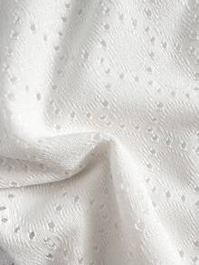 Swim Mod Bộ bikini buộc dây cổ trước phối màu tương phản dành cho nữ - trắng - Xem 6