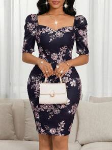 SHEIN Lady 黑色连衣裙 女士度假连衣裙 - 黑色 - 查看 3