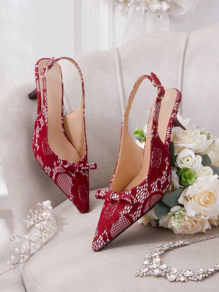 CUCCOO HITCHD Women's Pointed Toe Buckle Design Fashionable High Heels, Versatile For Daily Wear Valentine's Day Elegant Shoes