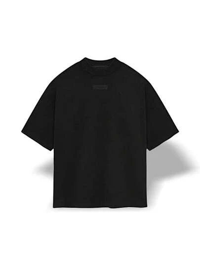  Men Sports Essentials Crewneck T-Shirt Classic Collection Breathable Lightweight Warmth Versatile Daily Black 125SP244194F