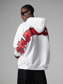 STYNVO Men's Street Fashion Casual Printed Hoodie - White - View 4