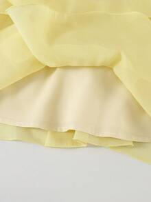 Babygirl Cute & Elegant Yellow Ruffle Floral Sleeveless Dress Spring Baby Dresses Vestidos Elegantes Para Fiesta - Black - View 7