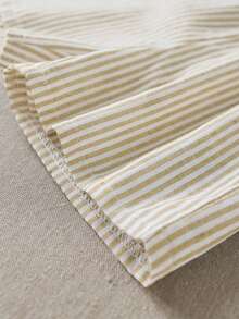 PrepCrw Baby Boys Preppy Bear Pattern Polo Shirt And Striped Shorts Set - Khaki - View 3