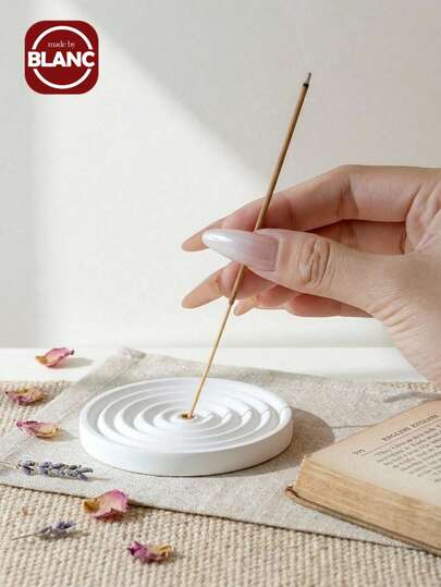 Madebyblanc 1pc Creative Incense Stick, Chinese-Style Incense Tray, Home Decoration, Incense Holder, Tea Table, Incense Burning Ornament, Simple Incense Burner, Suitable For Study And Tea Room