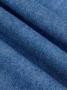 GlowEve 女士简约休闲无袖蕾丝珍珠牛仔连衣裙 - 中等水洗藍 - 查看 5