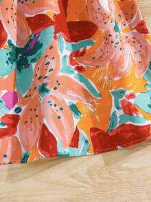 SHEIN Đầm chiffon họa tiết hoa nhí không tay cho bé gái - Nhiều màu - Xem 6