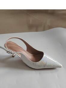 CUCCOO SZL Zapatos de tacón alto de punta elegantes y de moda para fiestas - Blanco - Ver 13