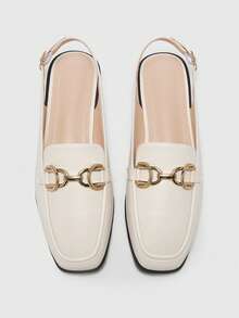 CUCCOO BIZCHIC Women's Buckle Design Casual Everyday Commute Versatile Shoes - Beige - View 2