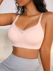 NudeFit 3-Pack Minimalist Seamless Mesh Patchwork Adhesive Bras - Multicolor - View 7