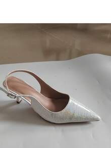 CUCCOO SZL Zapatos de tacón alto de punta elegantes y de moda para fiestas - Blanco - Ver 16