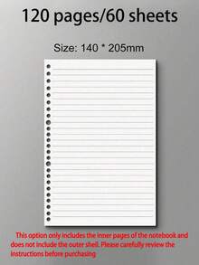 SHEIN 120-Page A5 Spiral Notebook, Soft Transparent Cover With Perforated Detachable Sheets, Waterproof Design, Music-Themed Gift For Office School College Supplies - Multicolor - View 13