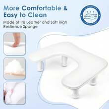 Giá đỡ tay hình chữ U có thể điều chỉnh dành cho kỹ thuật viên làm móng - Bọc da PU màu trắng. - Nhiều màu - Xem 10