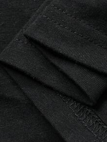 DAZY Tween Girls' Casual Cartoon Print Mesh Patchwork Summer Dress - Black - View 3