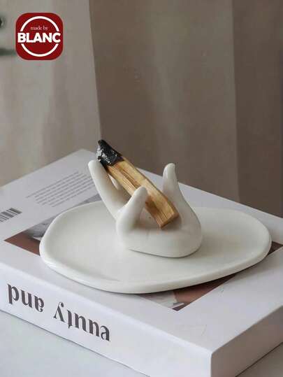 Madebyblanc 6-Hole Ocarina Hand Stand, Ceramic Ocarina Holder Stand - Universal Hand Rest For 6/12 Hole Ocarina, Anti-Slip Base, Portable Practice & Display Accessory For Music Lovers,6 Hole Ceramic Holder For Playing & Display