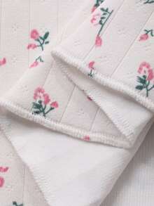 DAZY Sweet Bow Decor Floral Lace Patchwork Women Pajama Set - White - View 8