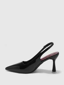 CUCCOO BIZCHIC Women Shoes Pointed Thin High Heels Black Fashion Simple Basic Daily Versatile Commute To Work Shopping Women's High Heels Shoes After Lifting Slingback Shoes Women's Shoes Spring Shoes - Black - View 10