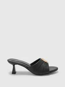 CUCCOO BIZCHIC Simple And Generous, Fashionable And Versatile, Casual Workplace Commuter Women's High-Heeled Sandals - Black - View 2